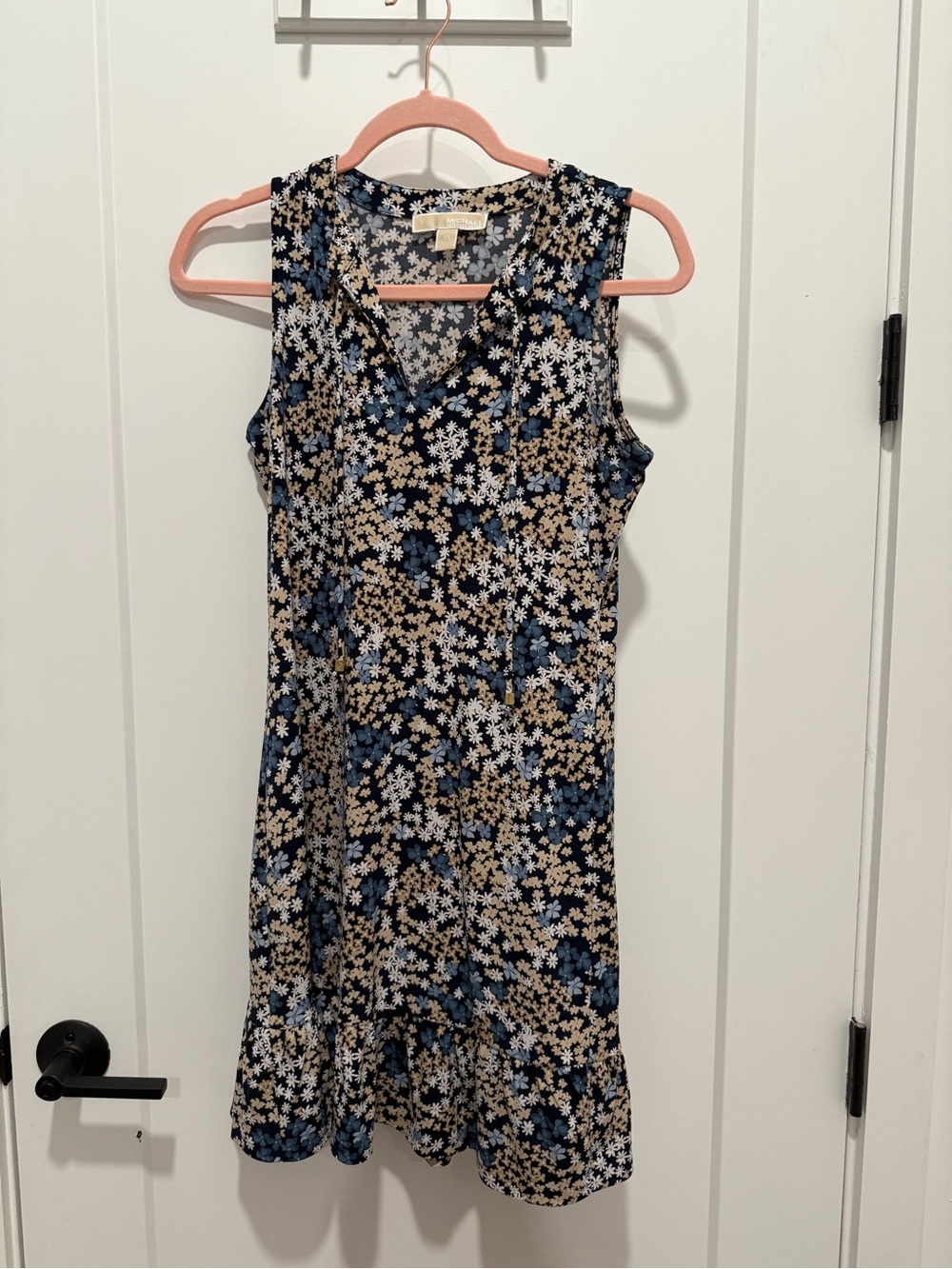 Michael Kors Sleeveless Floral V-Neck Dress
